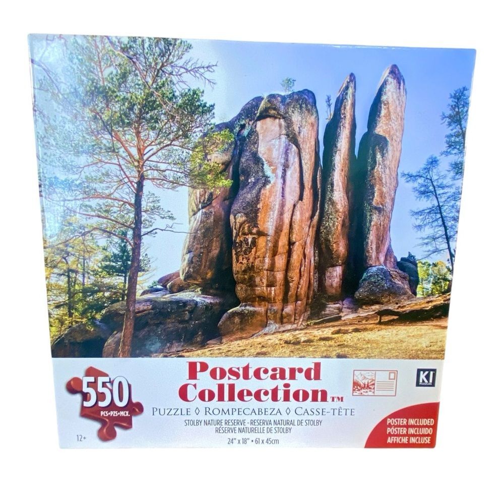 Postcard Collection Puzzle NWT 550 Pieces Multicolor 24 x18 Nauture Scene